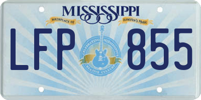 MS license plate LFP855