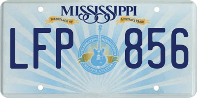MS license plate LFP856