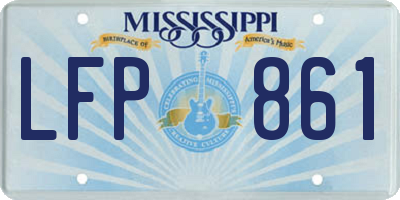 MS license plate LFP861