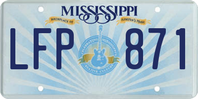 MS license plate LFP871