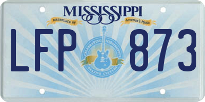 MS license plate LFP873
