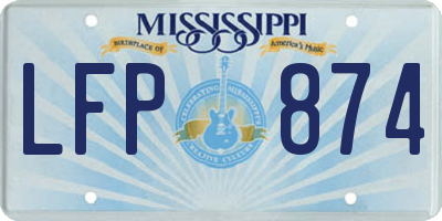 MS license plate LFP874