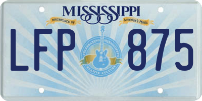 MS license plate LFP875