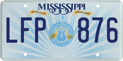 MS license plate LFP876