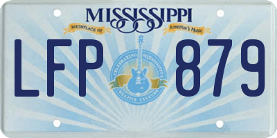 MS license plate LFP879