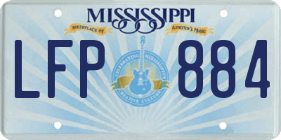 MS license plate LFP884