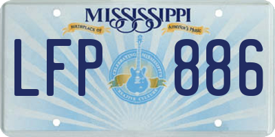 MS license plate LFP886