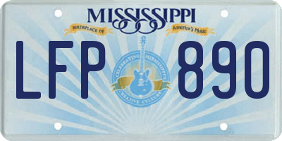 MS license plate LFP890