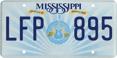 MS license plate LFP895