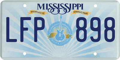 MS license plate LFP898