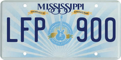 MS license plate LFP900