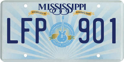 MS license plate LFP901
