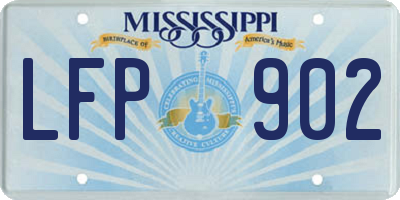 MS license plate LFP902