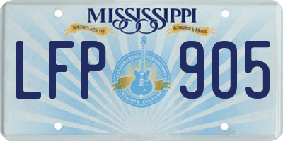 MS license plate LFP905