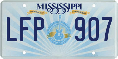 MS license plate LFP907