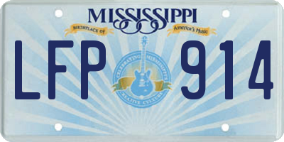 MS license plate LFP914