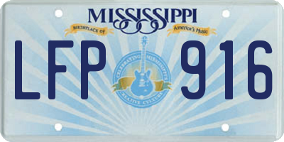MS license plate LFP916