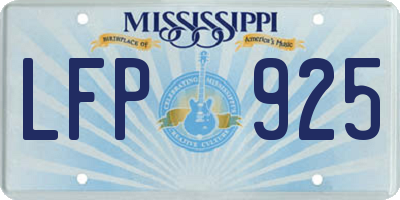 MS license plate LFP925