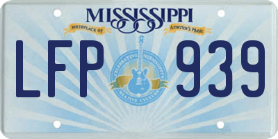 MS license plate LFP939