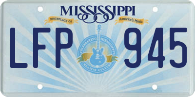 MS license plate LFP945
