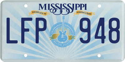 MS license plate LFP948