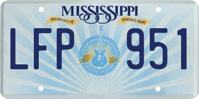MS license plate LFP951