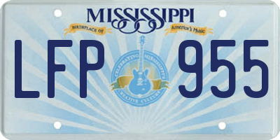 MS license plate LFP955