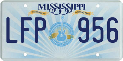 MS license plate LFP956