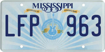 MS license plate LFP963