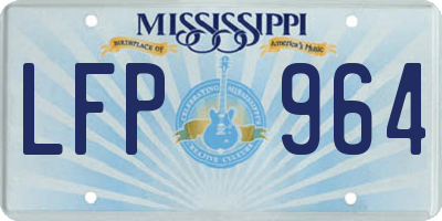 MS license plate LFP964