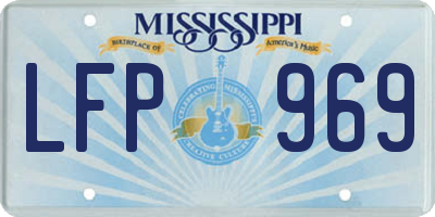 MS license plate LFP969