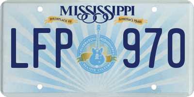 MS license plate LFP970