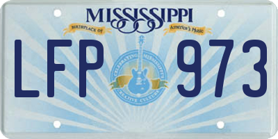 MS license plate LFP973