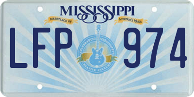 MS license plate LFP974