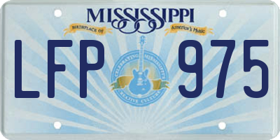 MS license plate LFP975