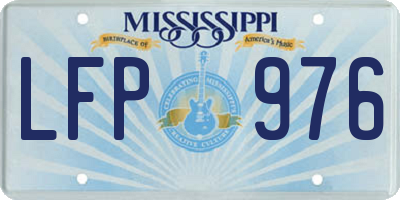 MS license plate LFP976