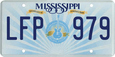 MS license plate LFP979
