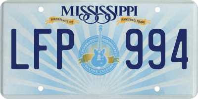 MS license plate LFP994