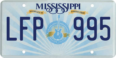 MS license plate LFP995
