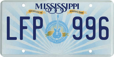 MS license plate LFP996