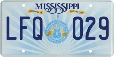MS license plate LFQ029