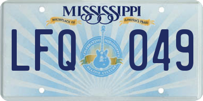 MS license plate LFQ049