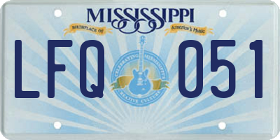 MS license plate LFQ051