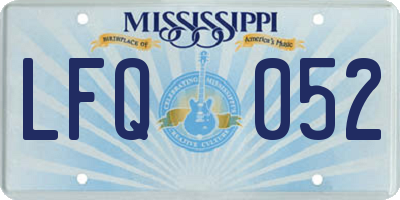 MS license plate LFQ052