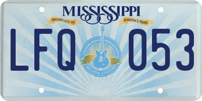 MS license plate LFQ053