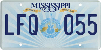 MS license plate LFQ055