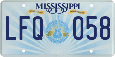 MS license plate LFQ058