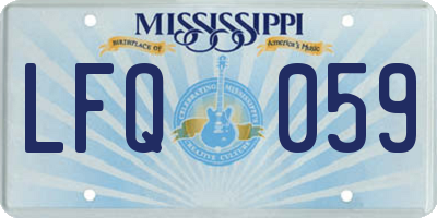 MS license plate LFQ059