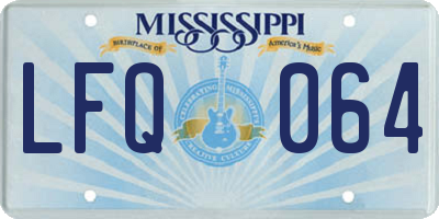 MS license plate LFQ064