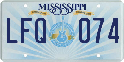 MS license plate LFQ074
